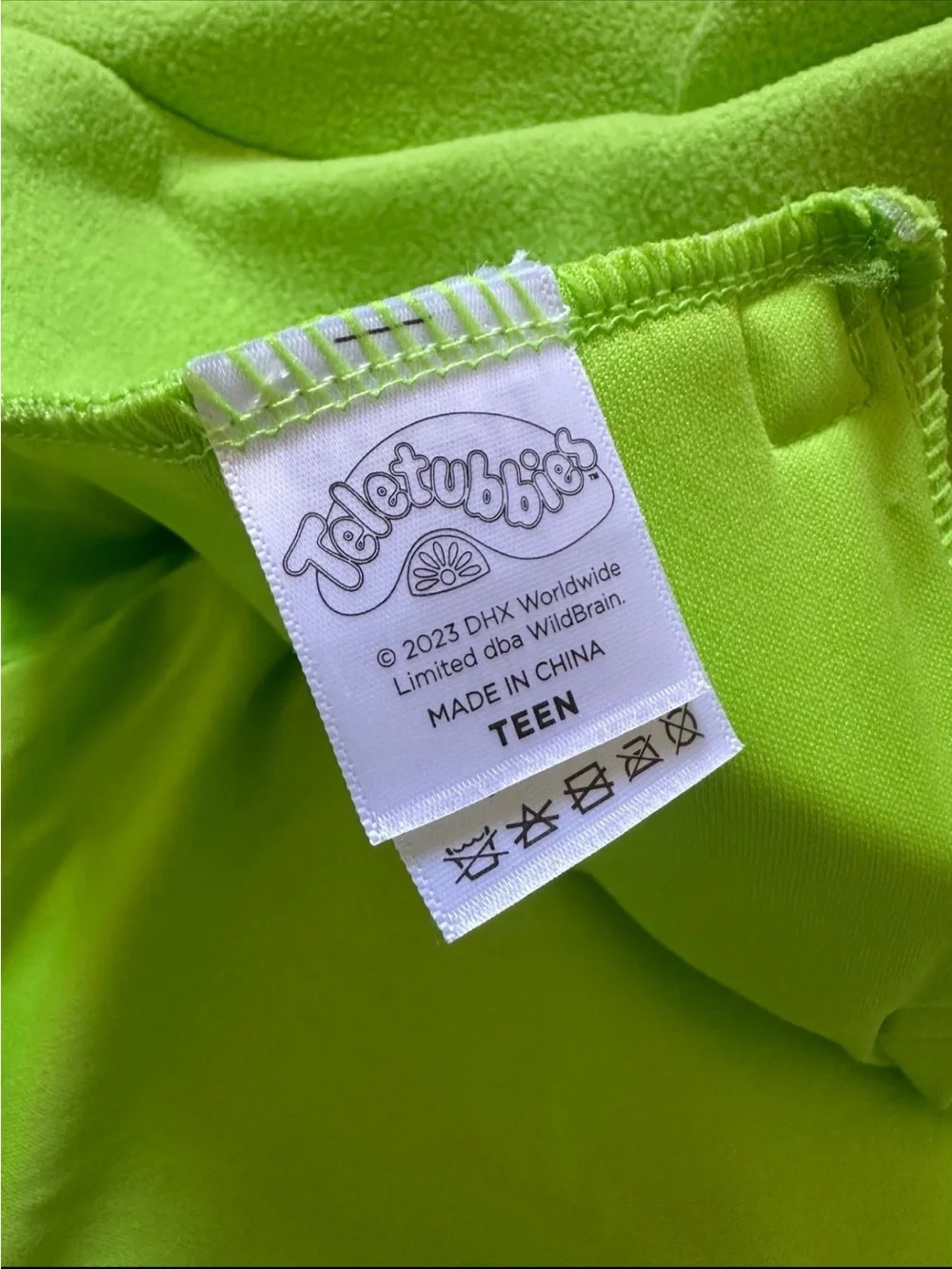 Teletubbies Green Dipsy Polyester Jumpsuit Costume Size Adult Teen *READ* - Picture 9 of 11
